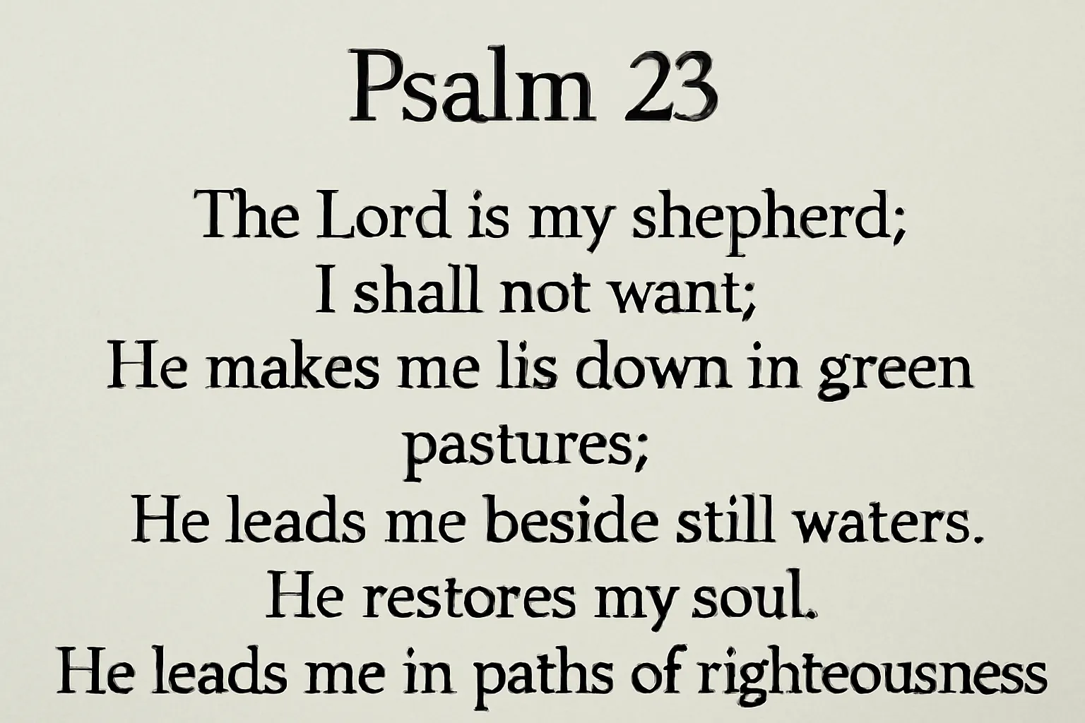 23 psalm text